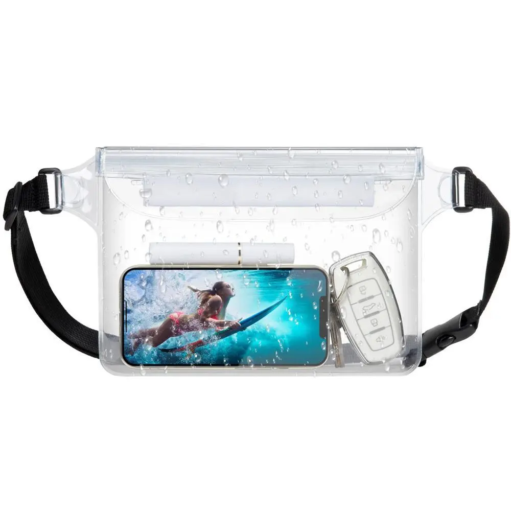 Transparent Waterproof Phone Bag for Outdoor Adventures, Large Capacity Touch Screen Storage for Swimming, Boating, Fishing, Camping and Hiking
