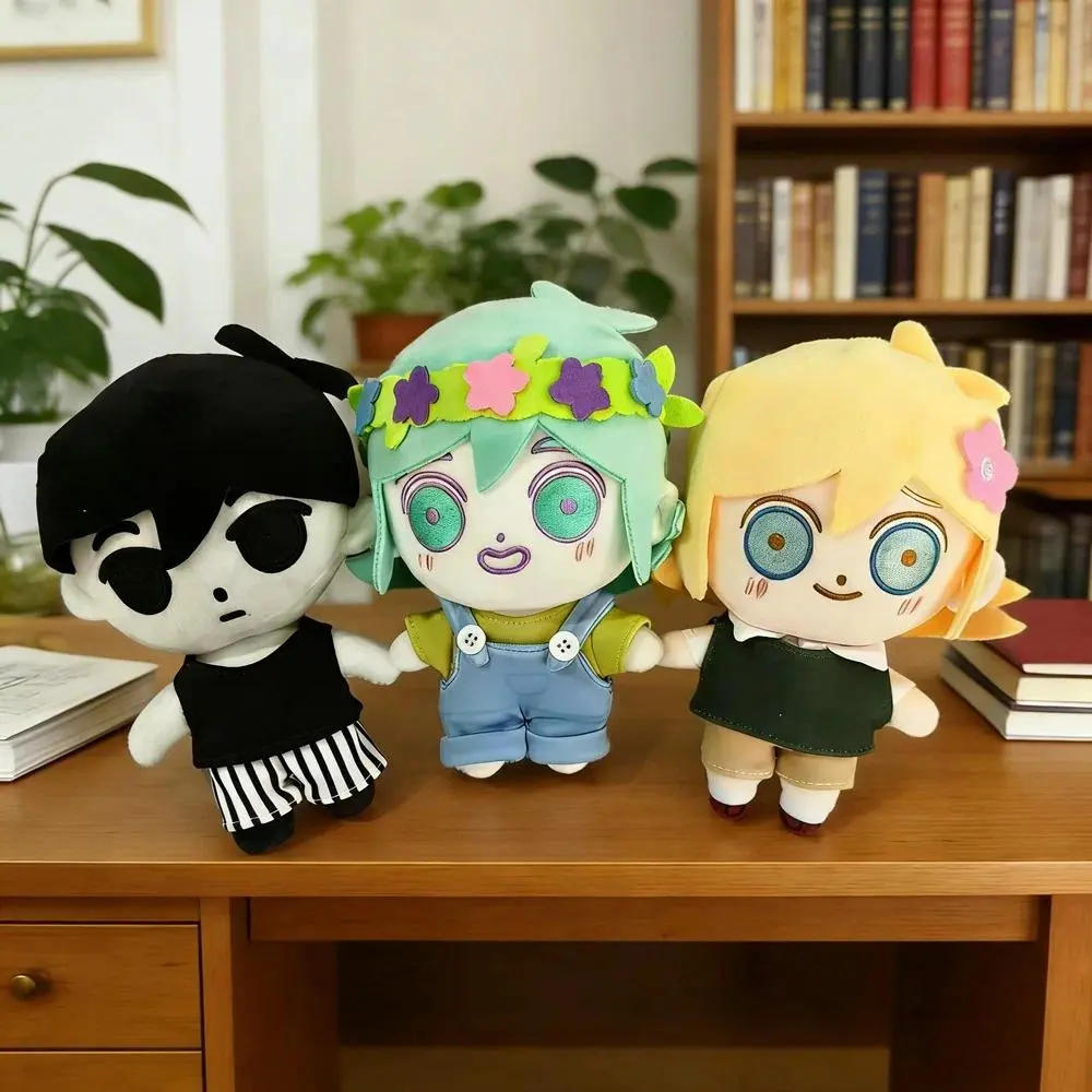 2026 Hot Omori Spoof Plush, 100% New Firebrick Cute Little Black Creative Throw Pillow, Kids' Sleep Comfort Companion Toy Gift