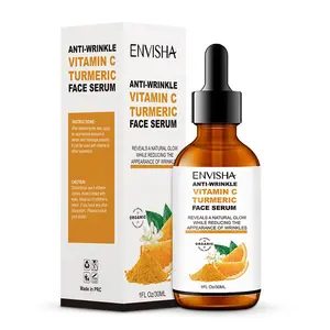 1 Bottle Vitamin C Turmeric Serum Natural Glow Brightening & Dark Spot Correcting Gentle Formula for All Skin Types Daily Skincare