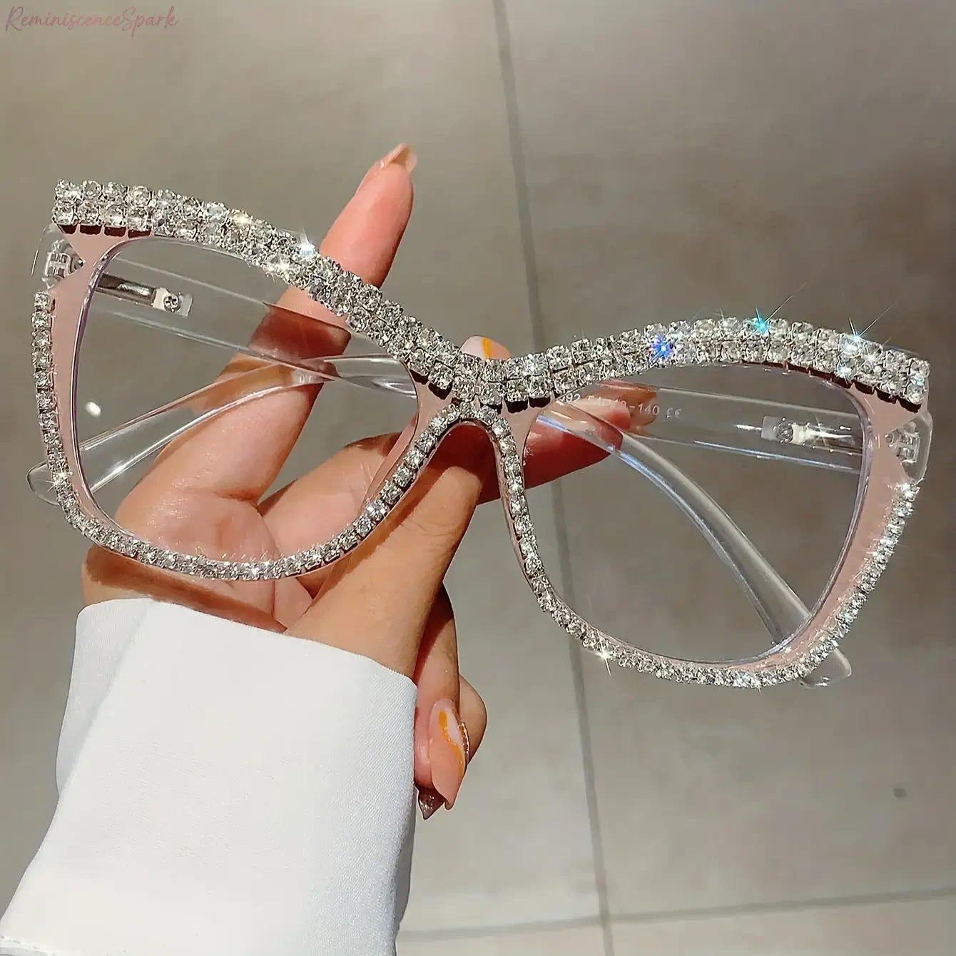 2-Pack Women's Rhinestone Cat Eye Clear Lens Glasses, Lightweight Metal Hinges Non-Prescription Eyewear, Glam Decorative Shades Perfect for Daily Wear, Parties & Festivals 2-Pack Women's Rhinestone Cat Eye Clear Lens Glasses, Lightweight Metal Hinges Non-Prescription Eyewear, Glam Decorative Shades Perfect for Daily Wear, Parties & Festivals