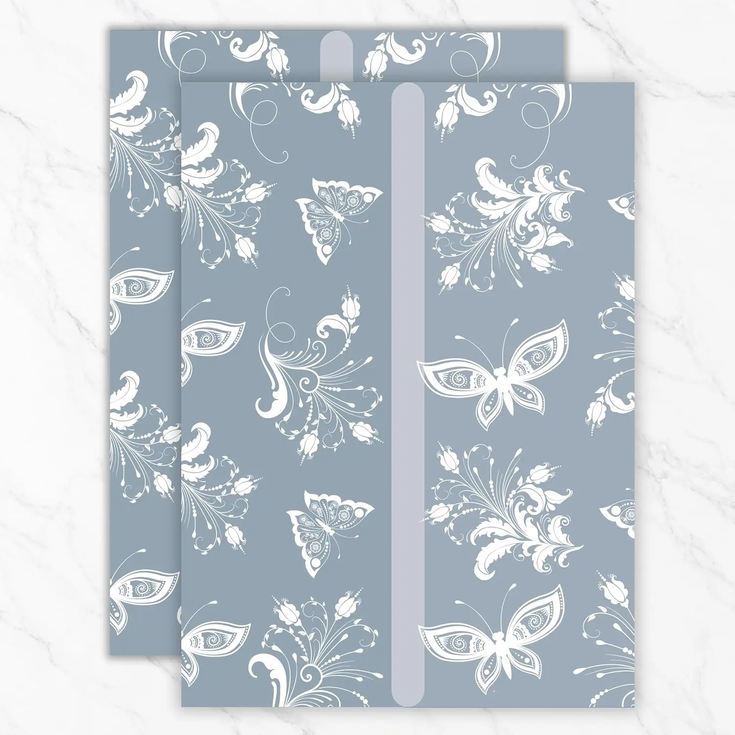 Vellum Paper 5x7 Pre-Folded White Butterfly , Vellum Jackets 50 count | for BabyShower Graduation Wedding, for 5x7 in Invitations Cards Photos, Rounded Corner Invitation Sleeves, DIY Accessories