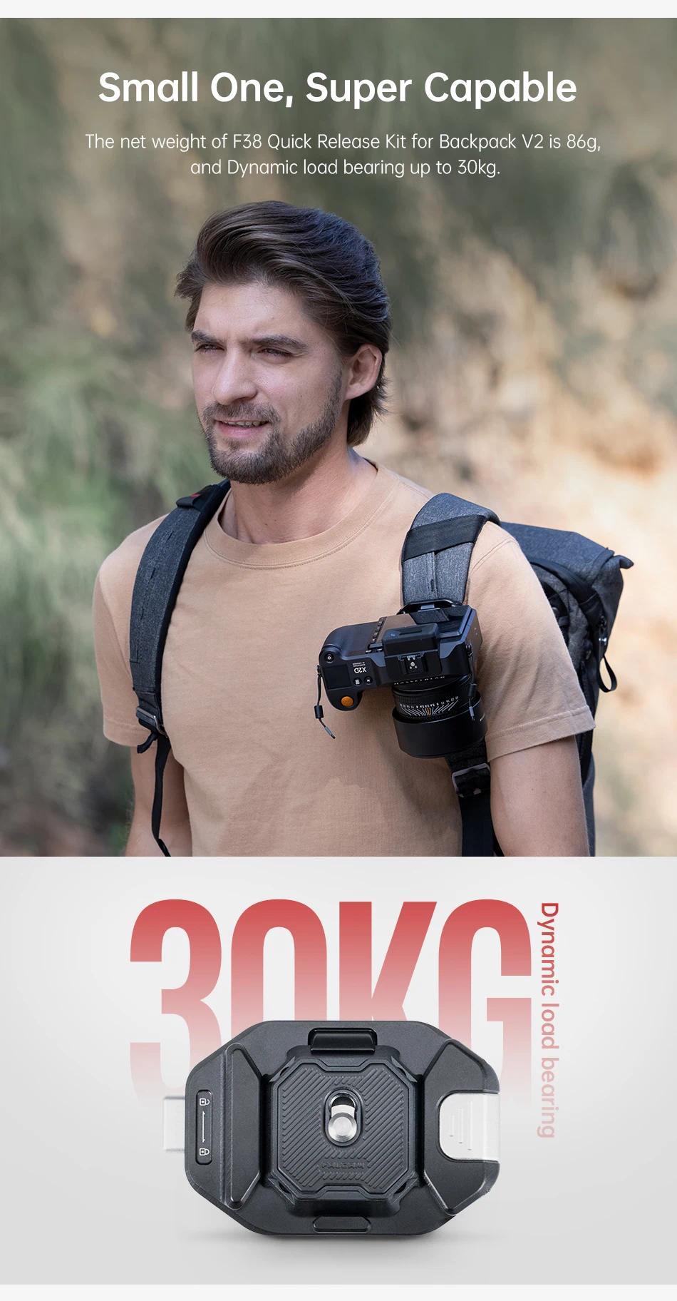 Ulanzi x Falcam F38 Quick Release System for Backpack & Shoulder Strap, upgraded Backpack Clip Kit, Shoulder Strap Mount for Gopro Sony Canon Nikon DSLR Camera Cage Quick Release Kit Base Arca-Swiss Ulanzi x Falcam F38 Quick Release System for Backpack & Shoulder Strap, upgraded Backpack Clip Kit, Shoulder Strap Mount for Gopro Sony Canon Nikon DSLR Camera Cage Quick Release Kit Base Arca-Swiss