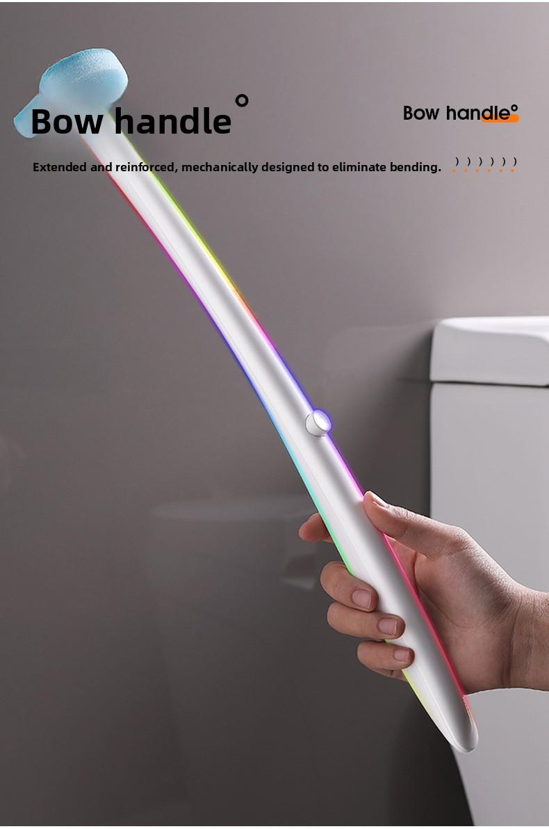 Disposable Toilet Brush with Holder, Deep Clean Toilet Scrubber with Replacement Heads, Quick Clean Toilet Brush for Bathroom, No Drilling