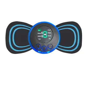 Muscle Electric Massager 4 Pcs EMS Neck Massage Machine 8 Modes 19 Levels of Strength Vibrater Instrument Treatment