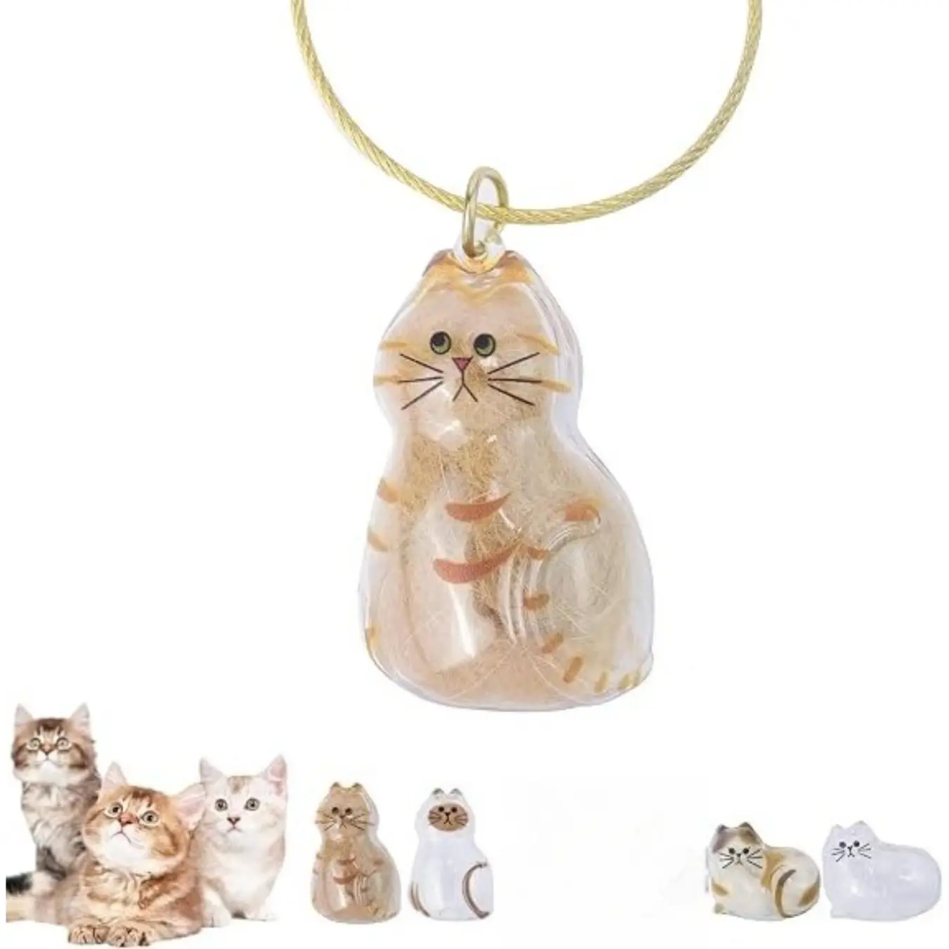 Cute Cat Hair Keychain Cat Fur Keepsake ,pcs Cat Fur Storage Bottle of Keychain,Transparent Pendant for Cat & Dog Hair Collection,Animal Lovers Keepsake Gift