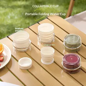 Portable 4-in-1 Folding Water Cup Food Grade Silicone Outdoor Travel Camping Portable Water Cup