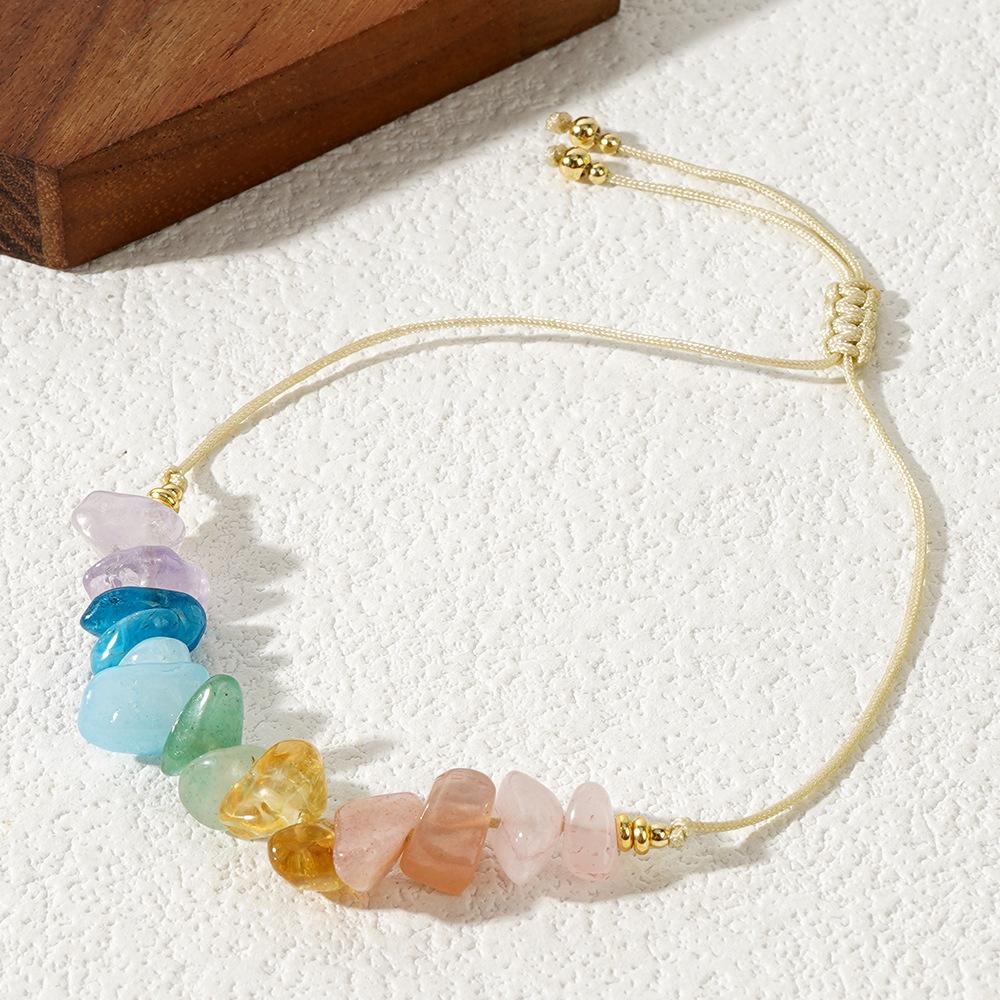 2026 Colorful Crushed Stone Bracelet — Niche, Creative, and Vibrant Summer Jewelry — A Perfect Gift for Friends