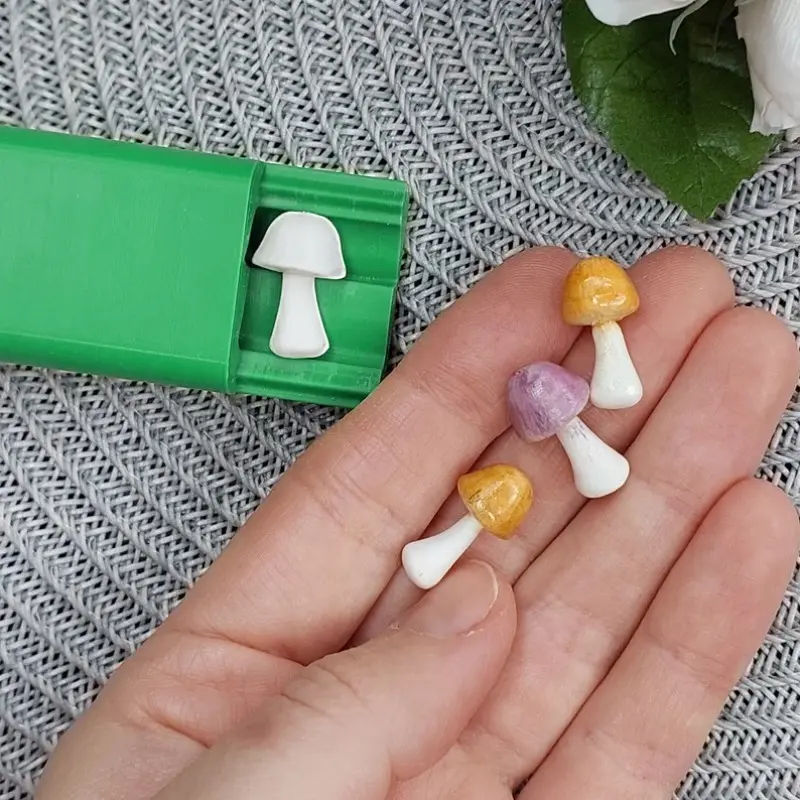 Mushroom Clay Extruder Mold, Polymer Clay Cutter for DIY Earrings, Jewelry Making, Non-Stick Push Mold for Craft Projects, DIY Mushroom Polymer Clay Mold, Push Mold for Beginners, Create Perfect Mushroom Shapes for Jewelry & Crafts