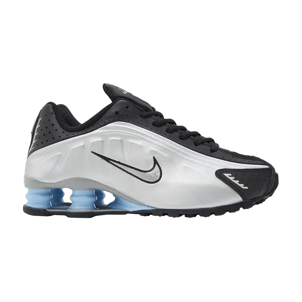Nike Shox R4 'Psychic Blue' (Unisex) Metallic Silver/Black/Psychic Blue/Black running shoes HQ1988 004