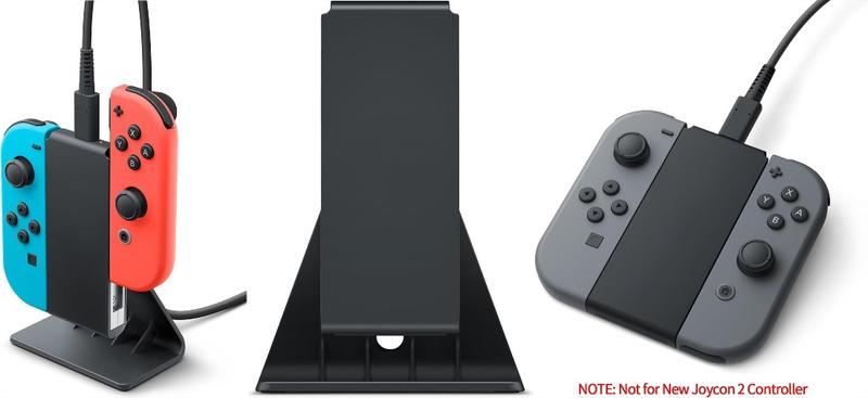 P-PDT05   Joycon Charging Stand (Two - Way) - 2 Way Switch Joy Con Controller Charger Charging Accessories with Charging Cable - NOT for Joycon Gen 2 Controller