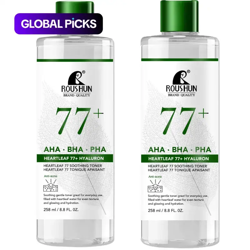 258ml large capacity ROUSHUN AHA BHA Clarifying PHA 77+toner TONER moisturizing and hydrating facial hydration #GLOBAL PICKS