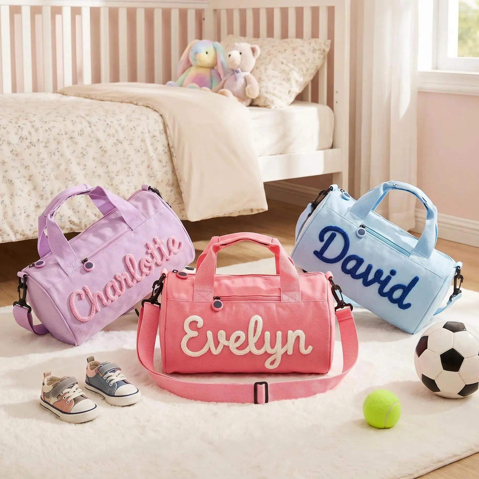 AS1037 Personalized Exclusive Custom Name Cylinder Bag DIY Various Accessories Travel Portable Shoulder Messenger Bag