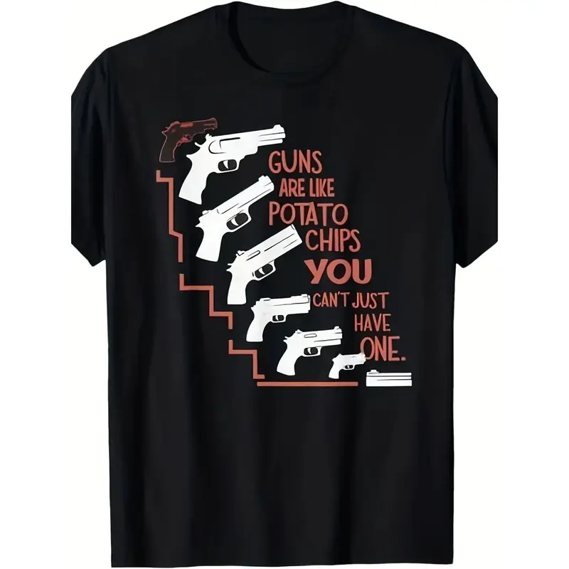 Men'S Fun Gun Rights Saying T-Shirt - "Guns Save Lives" & 2nd Amendment Design with Graphics, Comfortable Casual Fit, Sizes S-3XL, Retro Style Casual Attire for Gun Enthusiasts & Conservative Statement Apparel, Protest Clothing, Print Tee