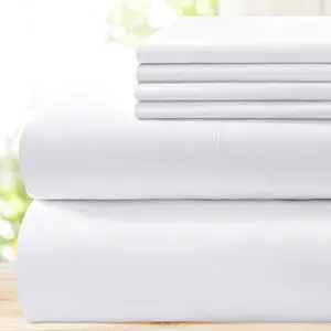 Hotel Luxury Bed Sheets Set 6 Piece(Queen, White) - Super Soft 1800 Thread Count 100% Microfiber Sheets with Deep Pockets, Wrinkle & Fade Resistant