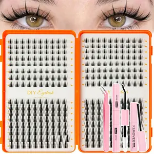 Voluminous False Eyelashes, Mixed Lengths, Natural D Curl, Non-Toxic, DIY Lash Extensions, Dense Style, Water-Proof, Stunning Look