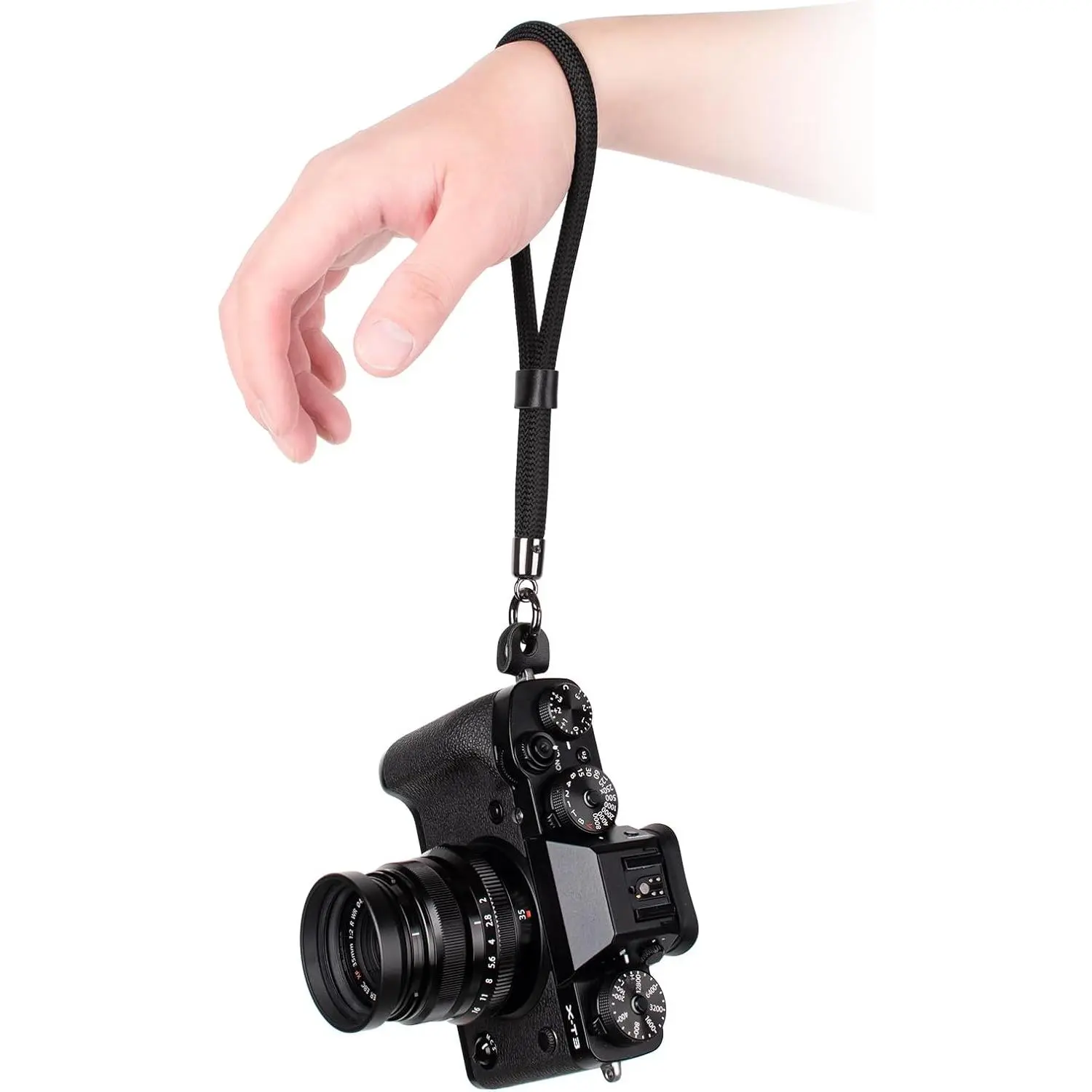 Camera Wrist Strap Rope,Camera Hand Strap Compatible with  XT5 XH2S  Z30 Z50   R6 R10 R50  A6700 A6400 A6000 A7C II A7IV DSLR Camera - Black