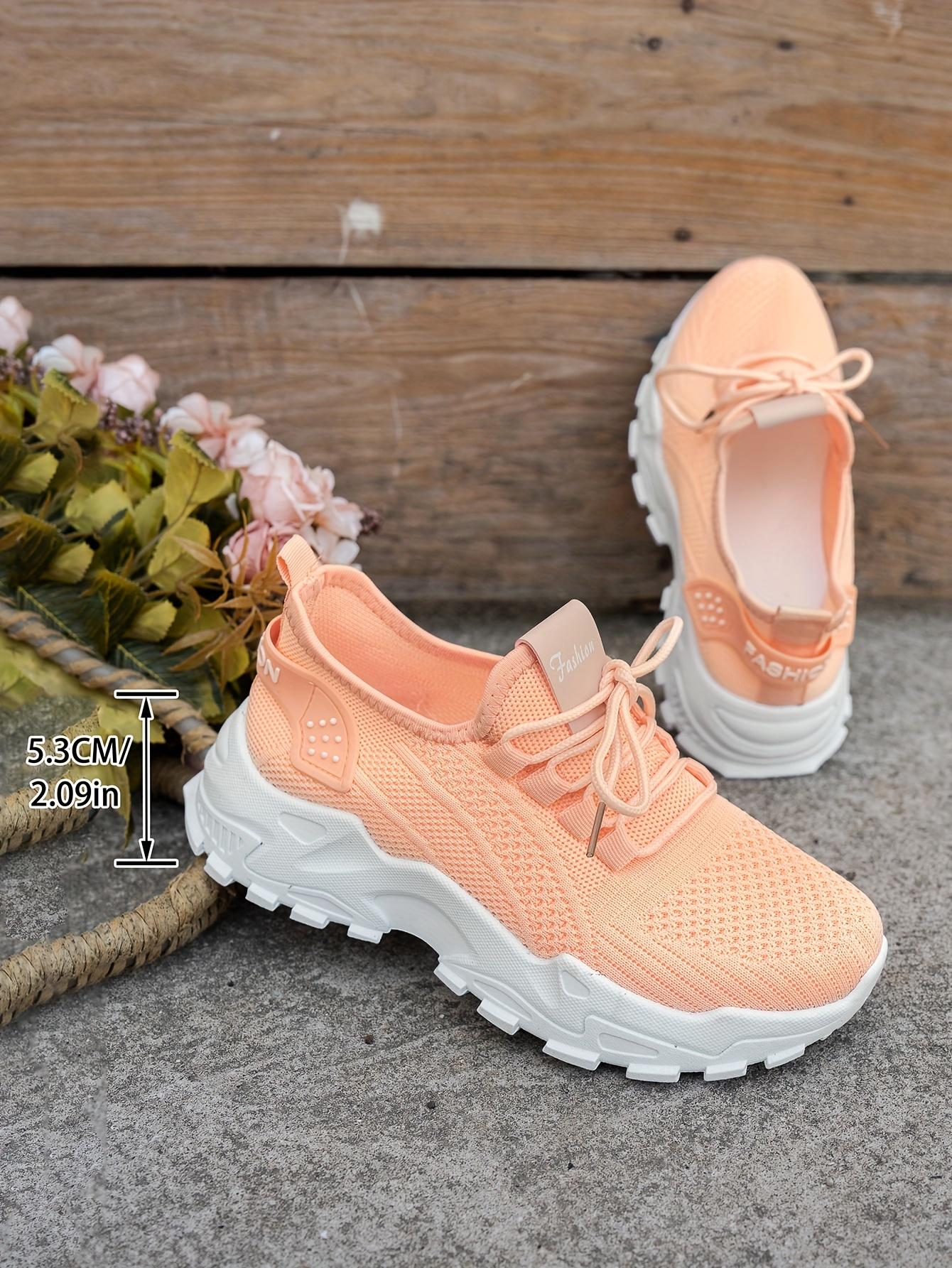 Ladies' Breathable Shoes - Stylish, Comfortable, Low-Top Tennis Shoes with Thick Soles Casual Outdoor Wear