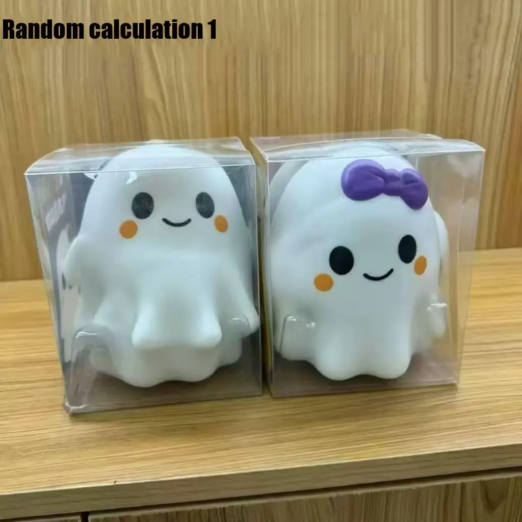 Halloween Ghost Stress Relief Toy, Slow Rebound Funny Mallow Candy, Perfect for Halloween Decor, Fans, Squeezing, Soft and Plush