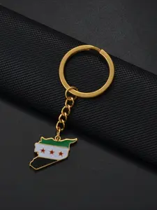 1pc Syria New Flag And German Eagle Keychain For Woman Men Jewelry Key Ring Deutschland Germany