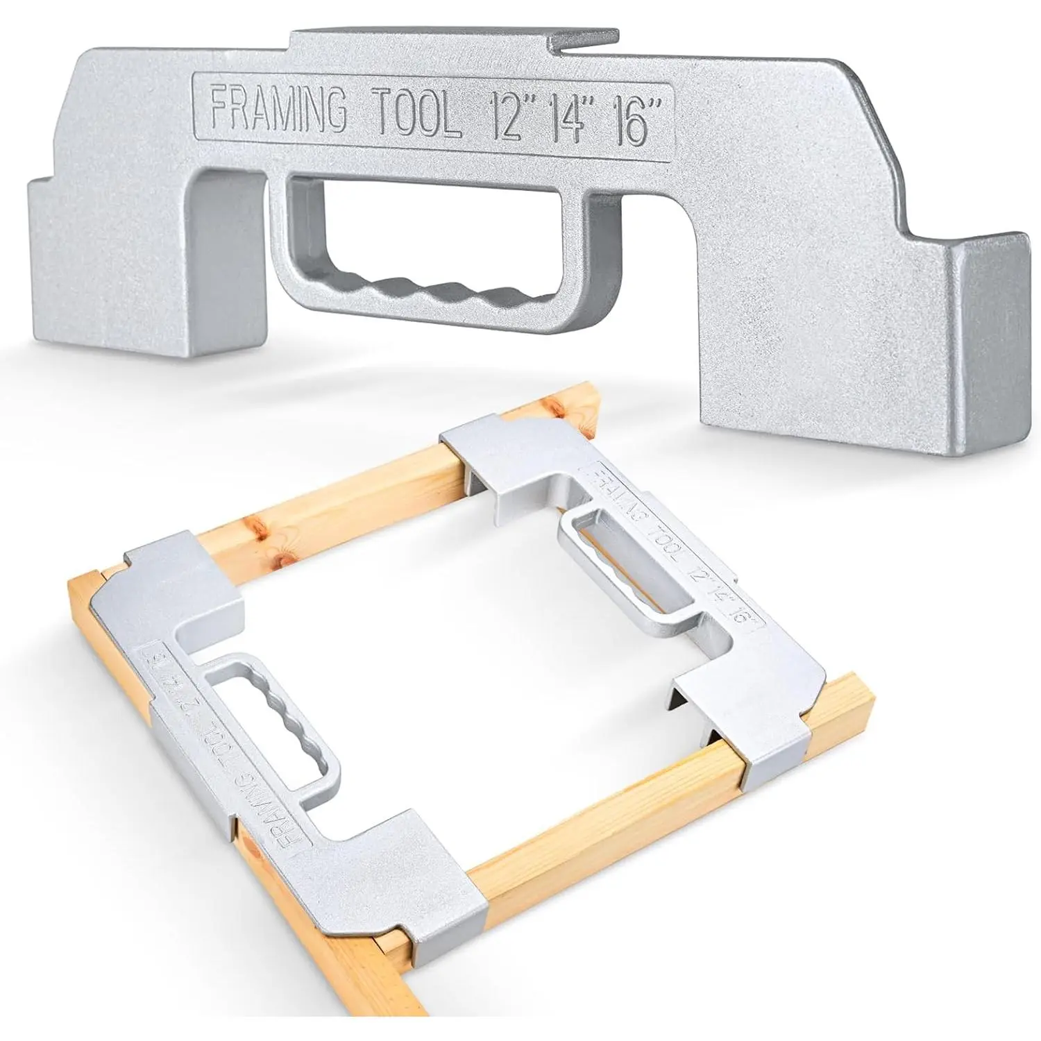 3 in 1 Framing Jig Tools,12",14",16" On-Center Stud Layout;100% Solid Cast Aluminum,UniversalFraming Tool for Walls,Roofs;Floors;Ladders
