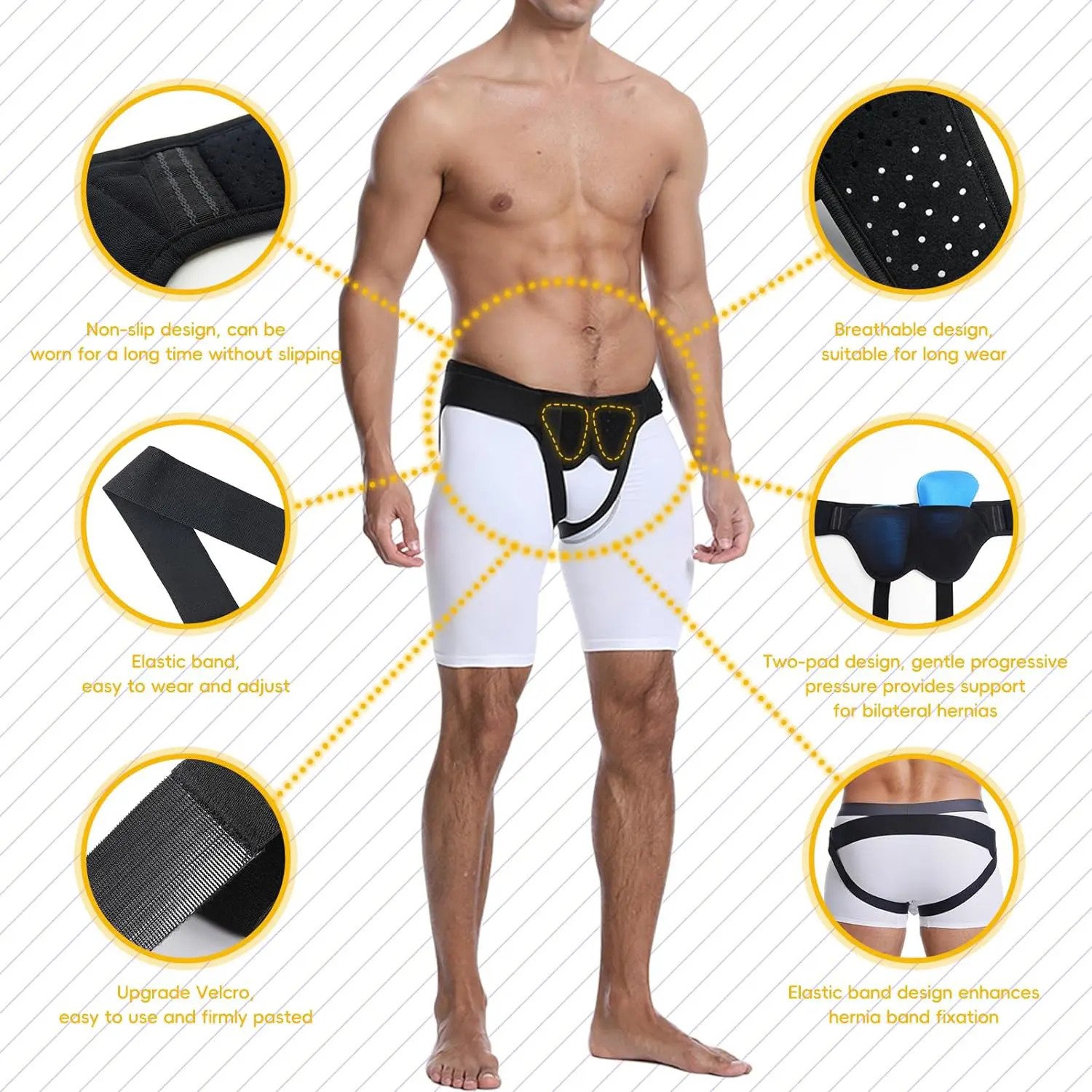 Adult small intestine oblique hernia belt male compression belt inguinal hernia belt small intestine indirect hernia fixing belt