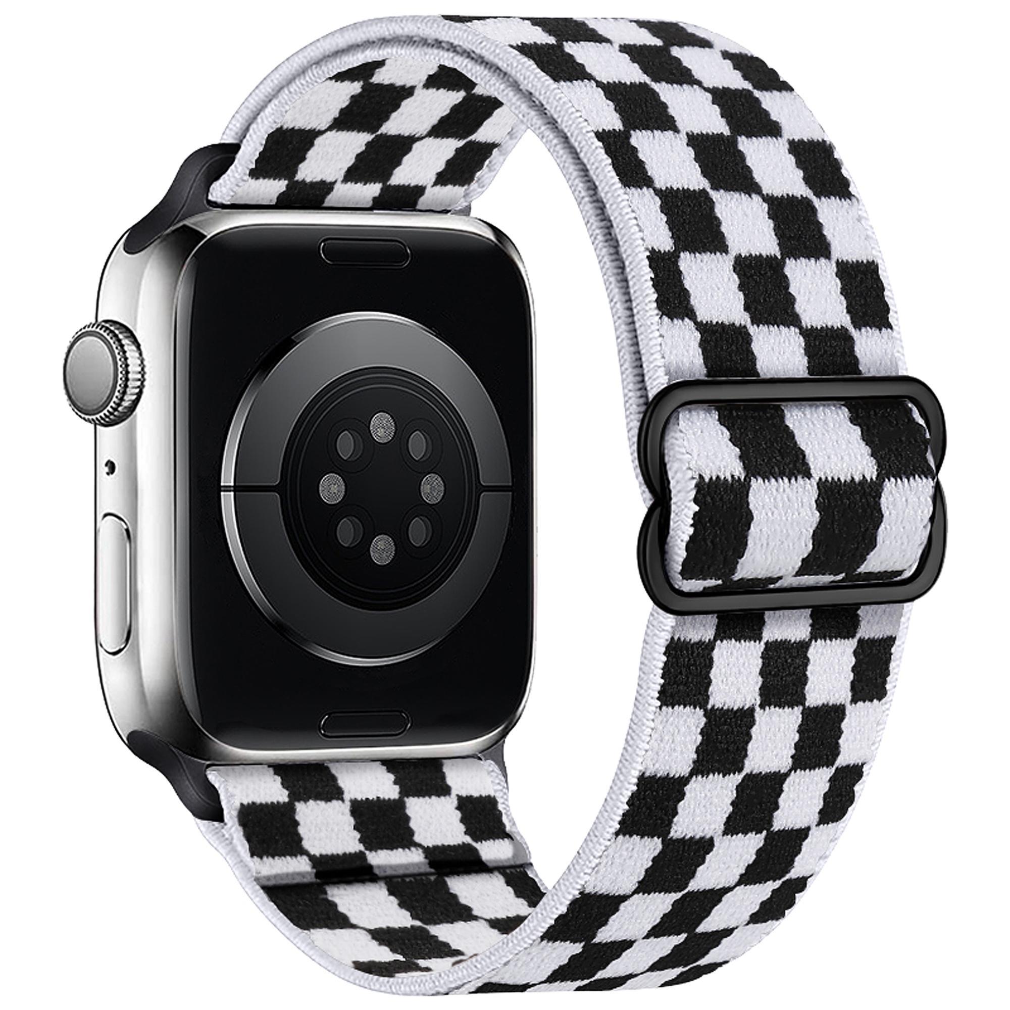 Stretchy Watch Band, 2 Counts/set Braided Nylon Watch Band for Apple Watch SE/iWatch Ultra/Ultra 2 Series 9 8 7 6 5 4 3 2 1 Smart Watch Straps