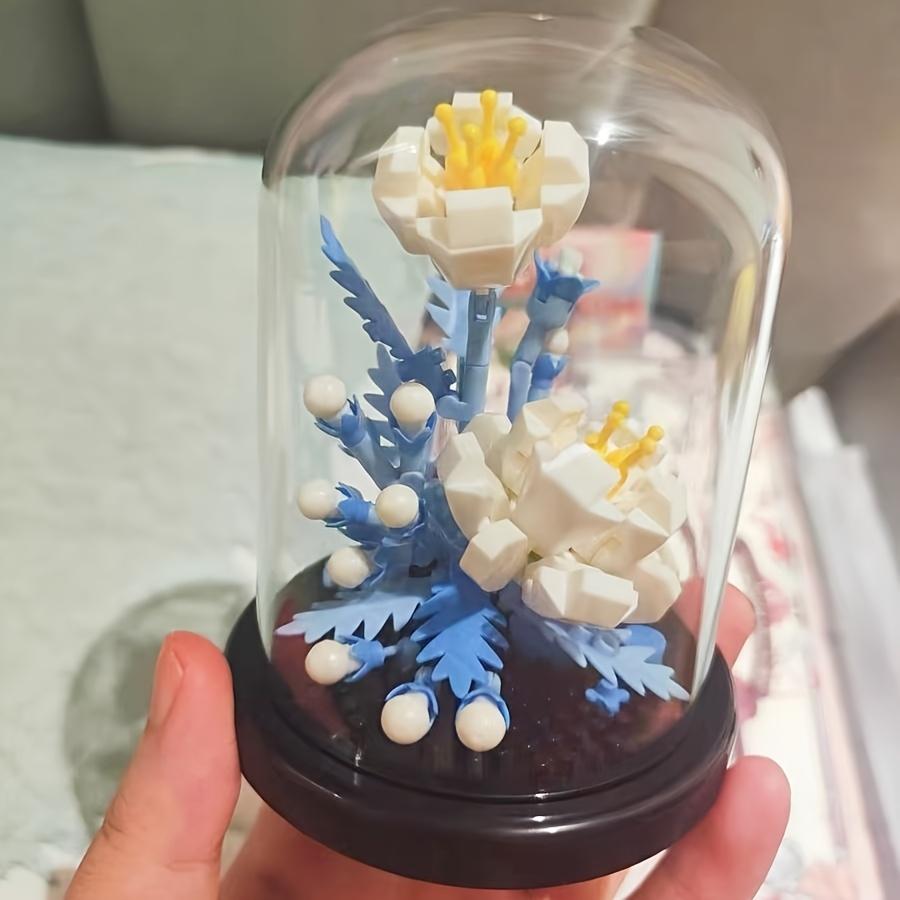 DIY Flower Building Blocks Set - Romantic Proposal Decor, Desktop Ornament & Puzzle Toy, Perfect Birthday Gift Ramadan Mubarak