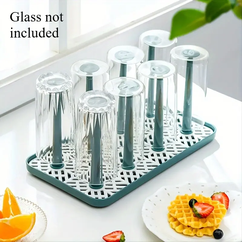Multifunctional Glass Rack with Quick Inverted Drainage Design – Stylish and Practical for Home or Office