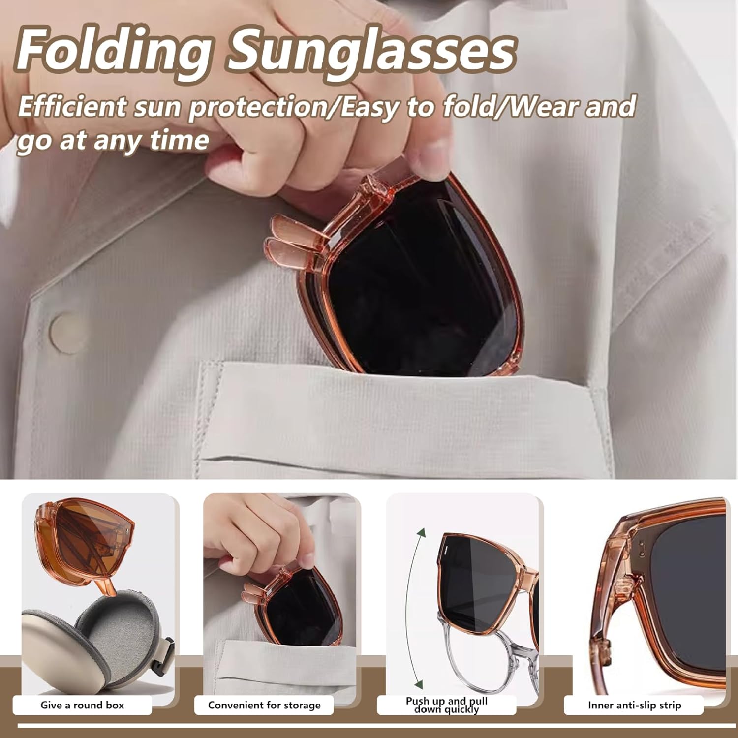 Polarized Sunglasses Fit Over Glasses for Men Women, Oversized Square Sun Glasses UV400 Protection Shades,Face Shadow Polarized Sunglasses Fit Over Glasses, Sunglasses for Women to Go Over Glasses UV Protection Lightweight