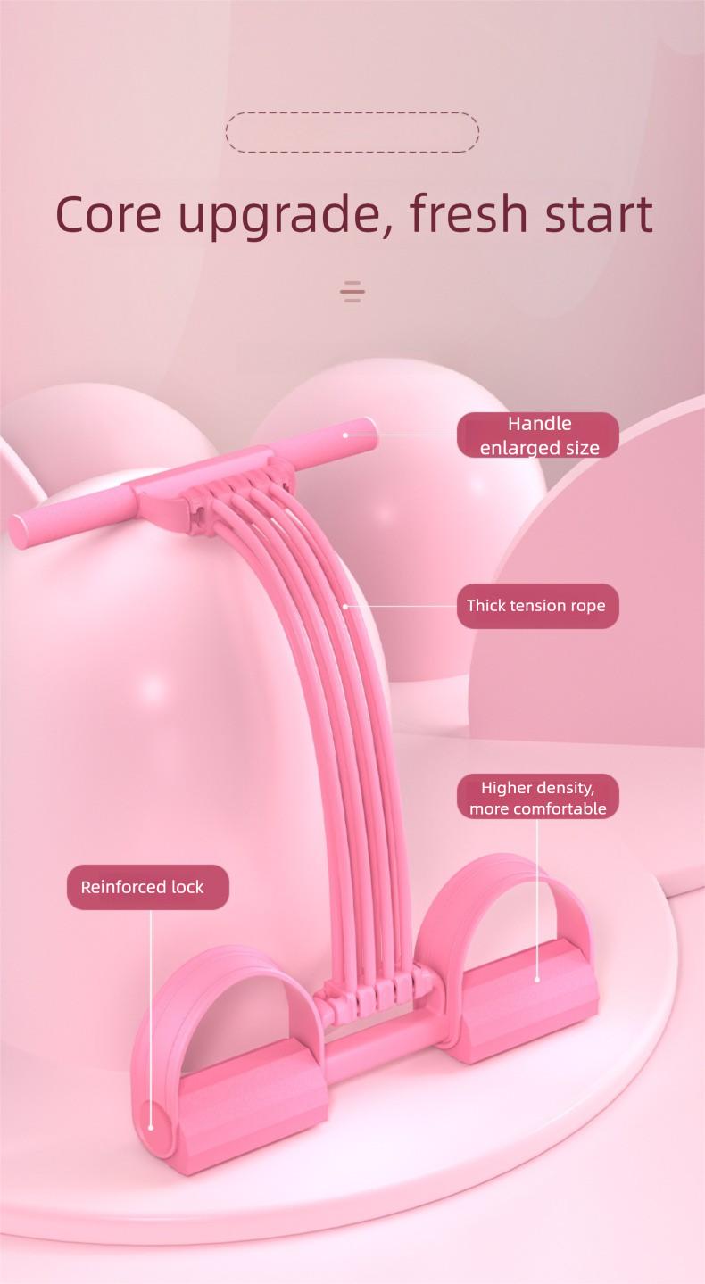 3-in-1 Pedal Resistance Band, Multifunctional Elastic Fitness Rope for Home Gym & Daily Full-Body Workouts