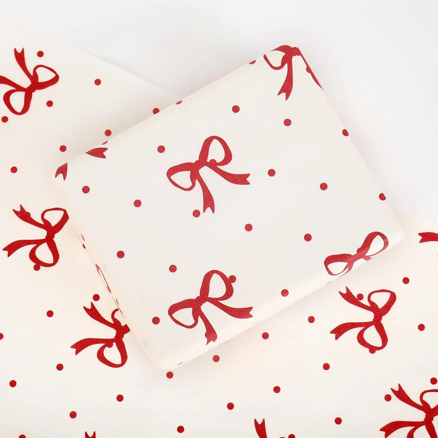 60 Sheets Burgundy Bow Tissue Paper Red Bow Wrapping Paper Decorative Art Tissue for Valentine's Day  Birthday  Shower Party DIY Crafts, 14 x 20 Inch