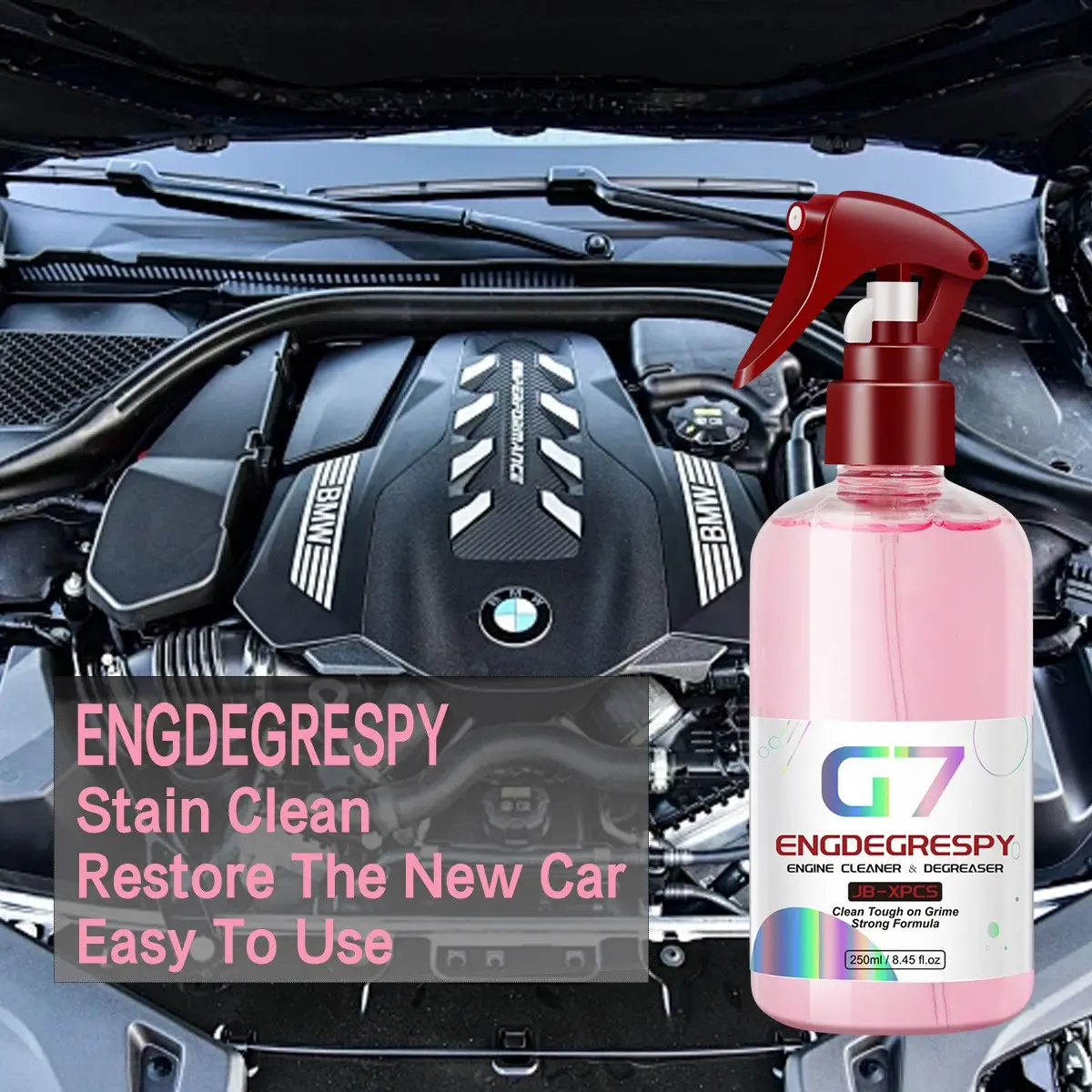 500ML Engine Bay Cleaner Sprays, Degreaser Rust Preventive Agent, Car Engine Cleaning Solution, Protects Wiring, Removes Rust, Automotive Care, DIY Engine Cleaning