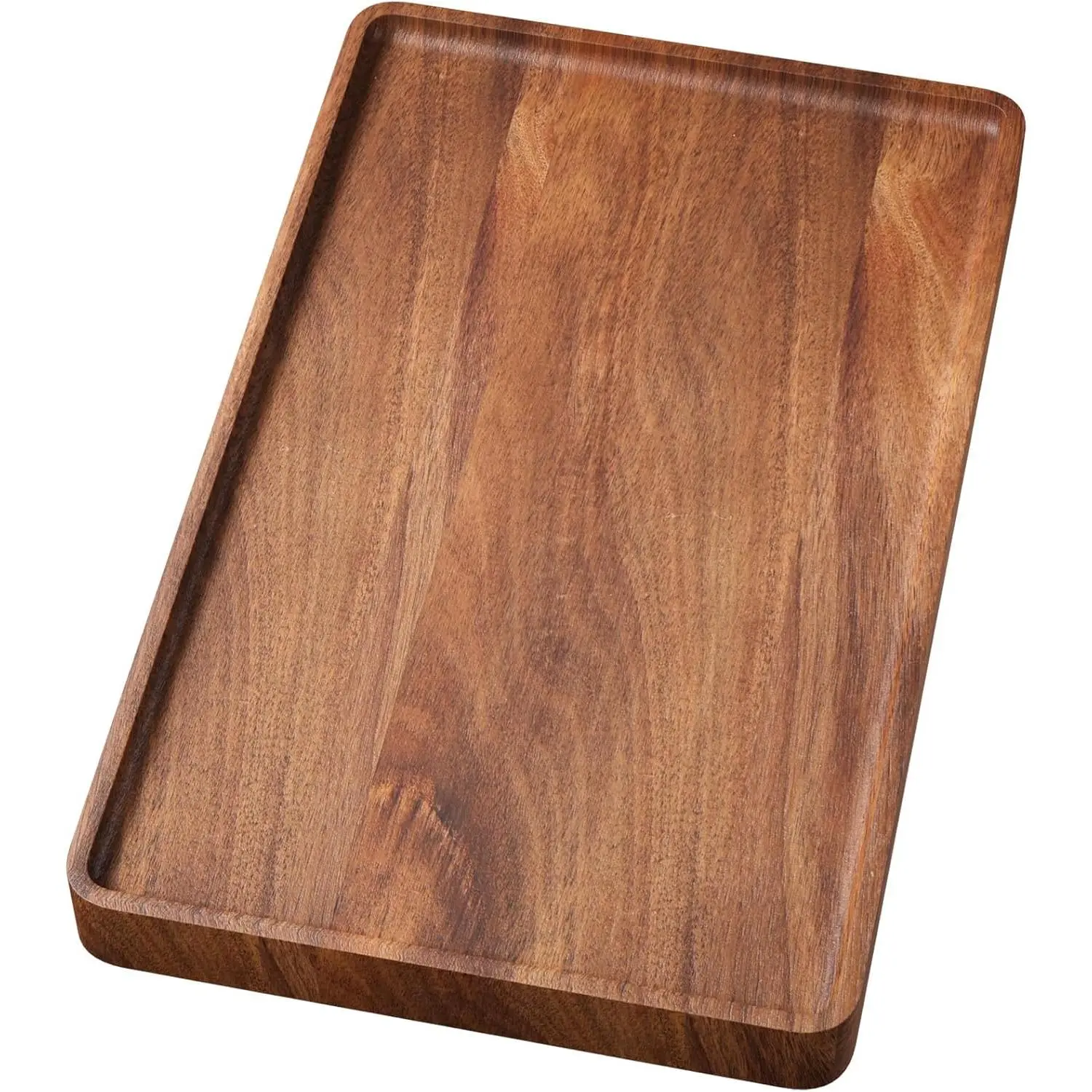 Acacia Wood Serving Tray,15.8x9.8 Inch Trays,Home Decor | Coffee Table Tray,Living Room Decor,Bar Serving Platter,Party Tray,Charcuterie Board,Cheese Platter, Decorative Wood Tray