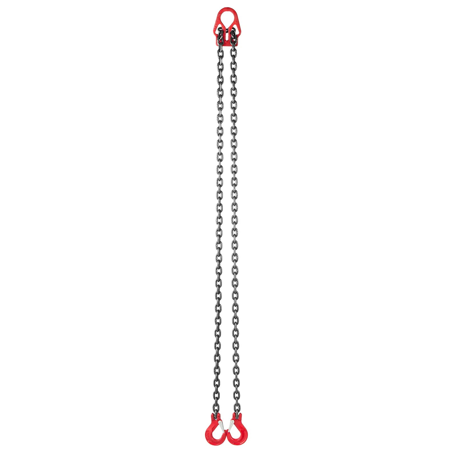 Chain Sling, 5/16 in x 10 ft Lifting Chains with 2 Leg Grab Hooks, Heavy Duty G80 Alloy Steel Lifting Sling, 7000LBS Capacity, Adjustable Engine Chain Hoist Lifts for Cargo Security Towing
