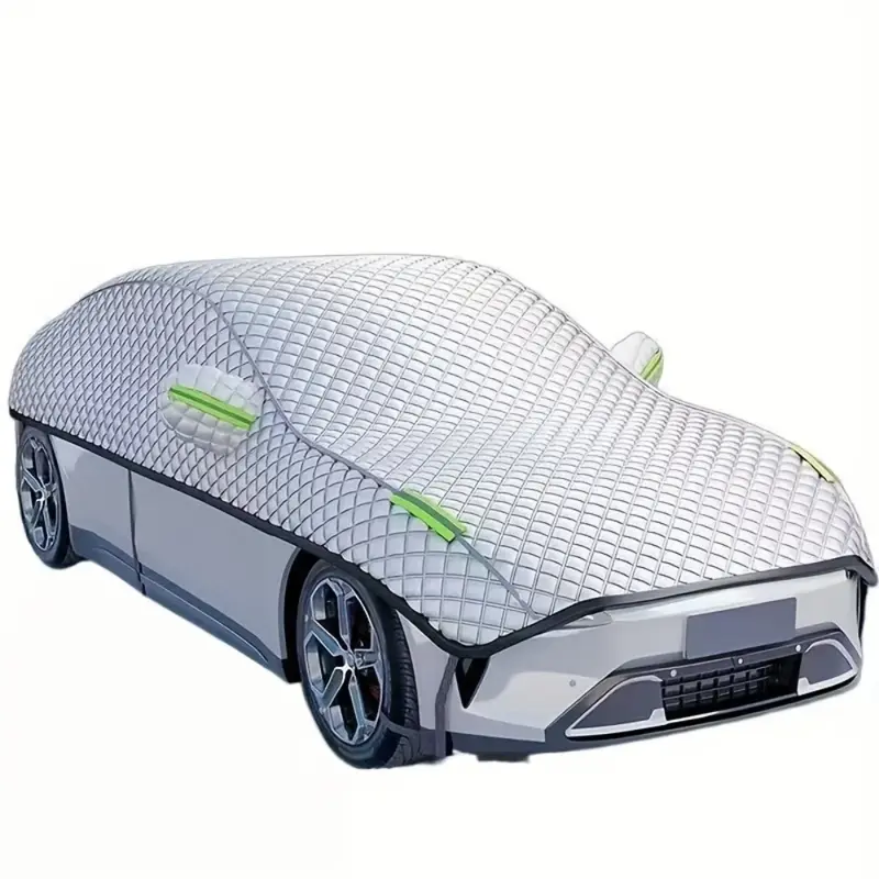 Full-Length Car Shape Protective Vehicle Cover - Heavy-Duty Oxford Fabric, Waterproof, Winter Snow-Hail Shield, Universal Fit for SUVs Trucks, Outdoor Storage Essential