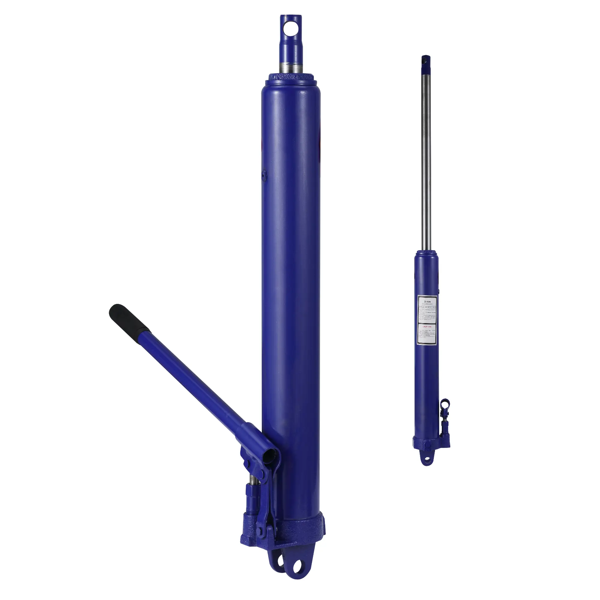 Hydraulic Long Ram Jack for Engine Hoist, 3 Ton/8 Ton Heavy Duty Manual Cherry Picker Ram with Clevis Base, Single Piston Pump, 26-45.7 in Lift Range, High-Grade Steel Body & Handle for Shop Crane, Garage, Workshop, Farm & Equipment Lifting