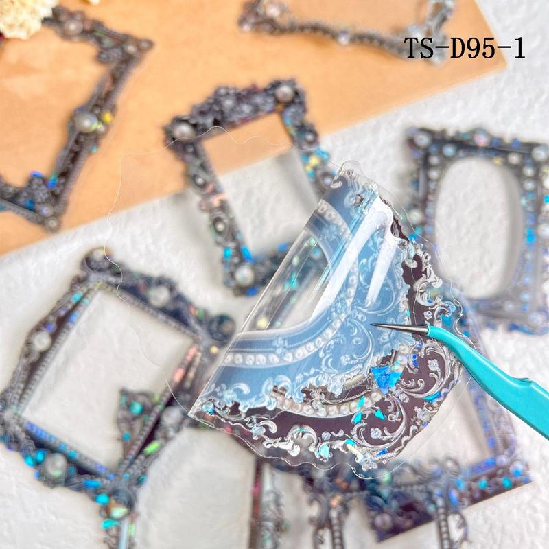 Vintage Photo Frame Design Sticker, 10 Sheets/pack Scrapbooking Decorative Sticker, DIY Decorative Sticker for Scrapbooking & Journal Making, Christmas Gift, Crafts