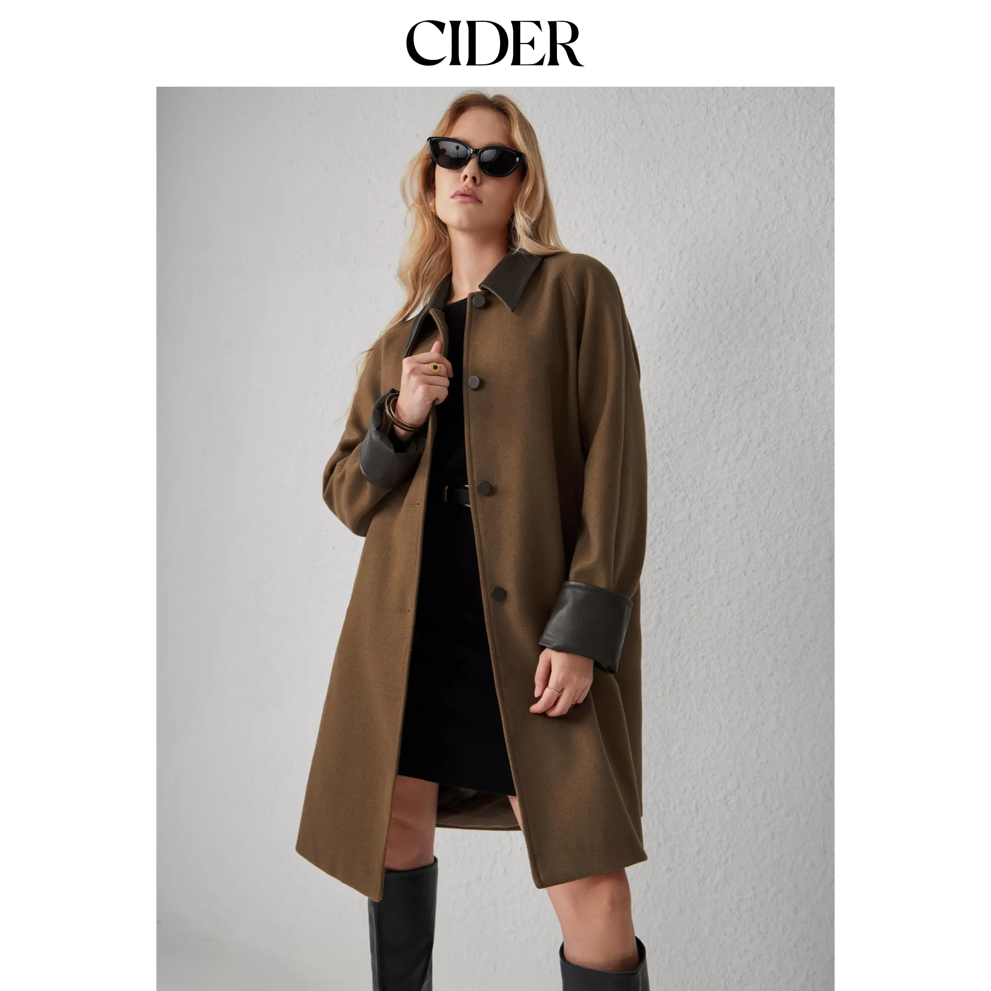 Cider [size 2-10] Faux Leather Collar Solid Pocket Shacket [LIVE ONLY] SummerFinds
