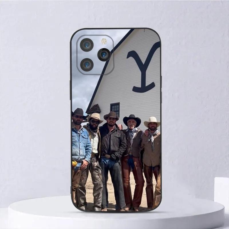 Yellowstone American TV series Phone Case Compatible with iPhone 16/15/14/13/12/11 Pro Max/Plus Soft Silicone Black Cover Protector Protection