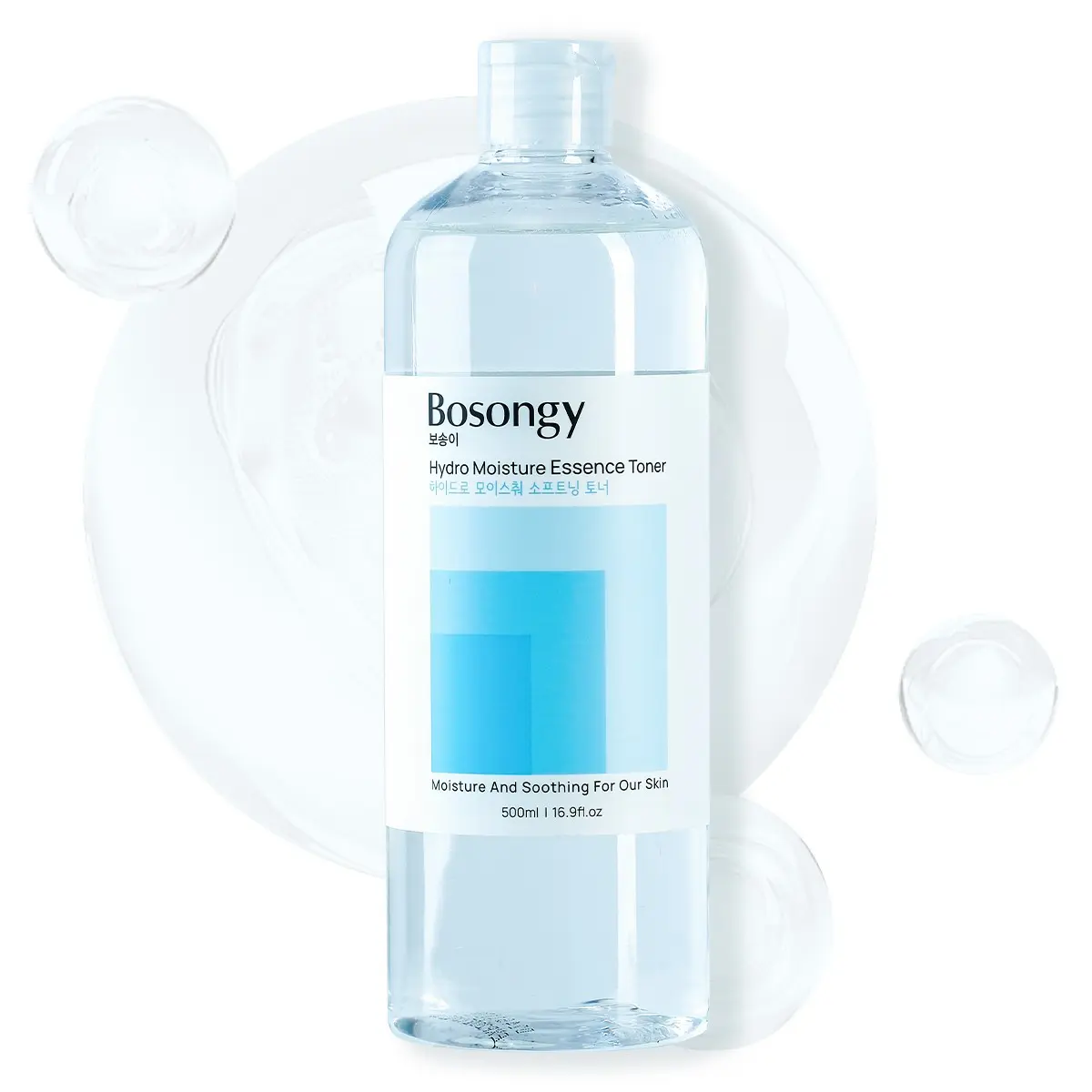 Bosongy Hydro Moisture Essence Toner 500ML, Hydrating Serum for Skin Care, Intensive Moisture Boost, Ideal for Dry Skin Relief