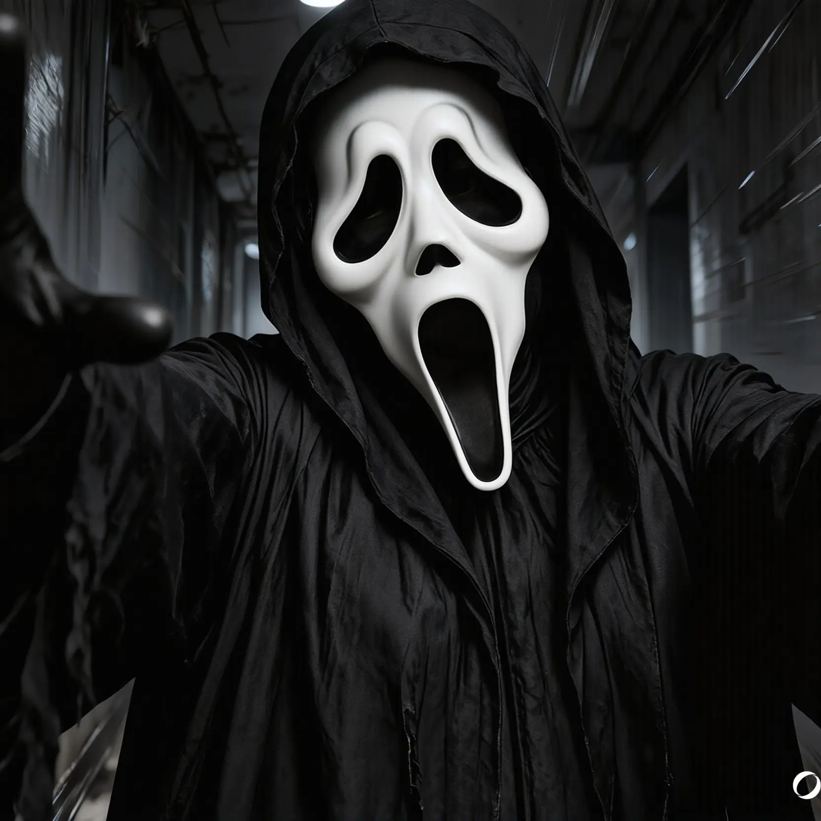 Halloween Cosplay Horror Scary Scream Ghost Face Mask, Terrifying Adult Party Costume Prop, Fun Halloween Accessories