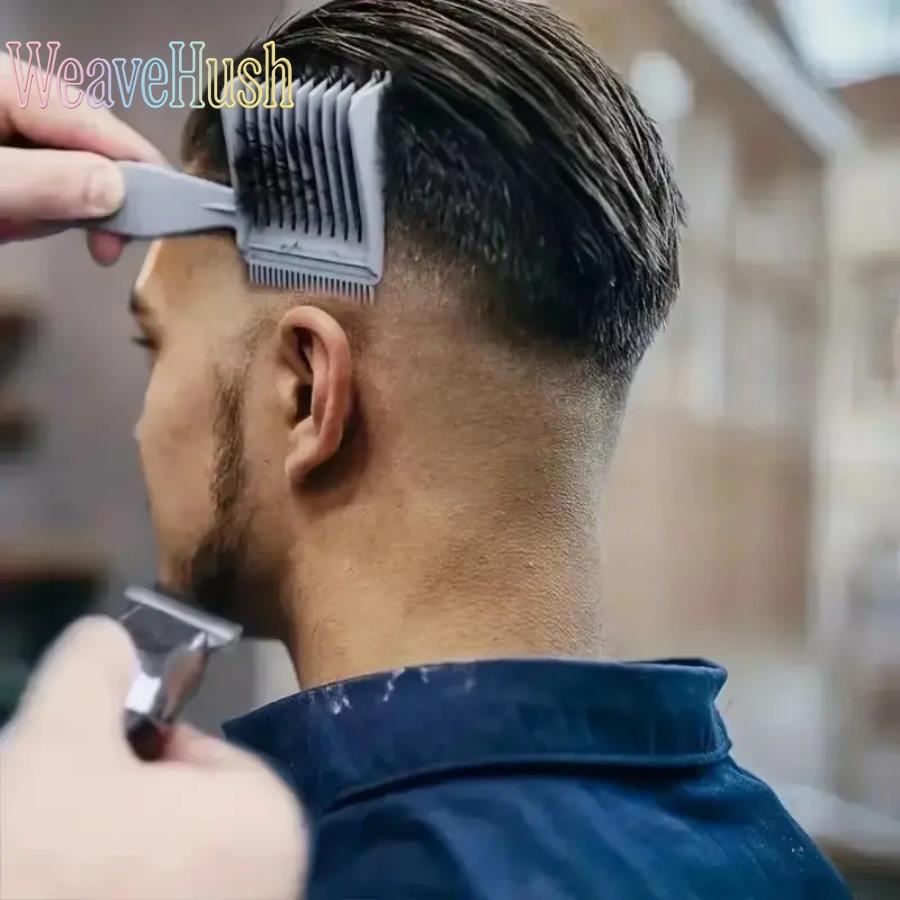 2026 Professional 3Pcs Men’s Gradient Hairstyle Comb Set, Barber Hair Cutting & Styling Tools with Flat Top Guide Comb, Haircut Clipper Attachment Combs for Fade, Taper & Precision Salon & Home Hair Grooming