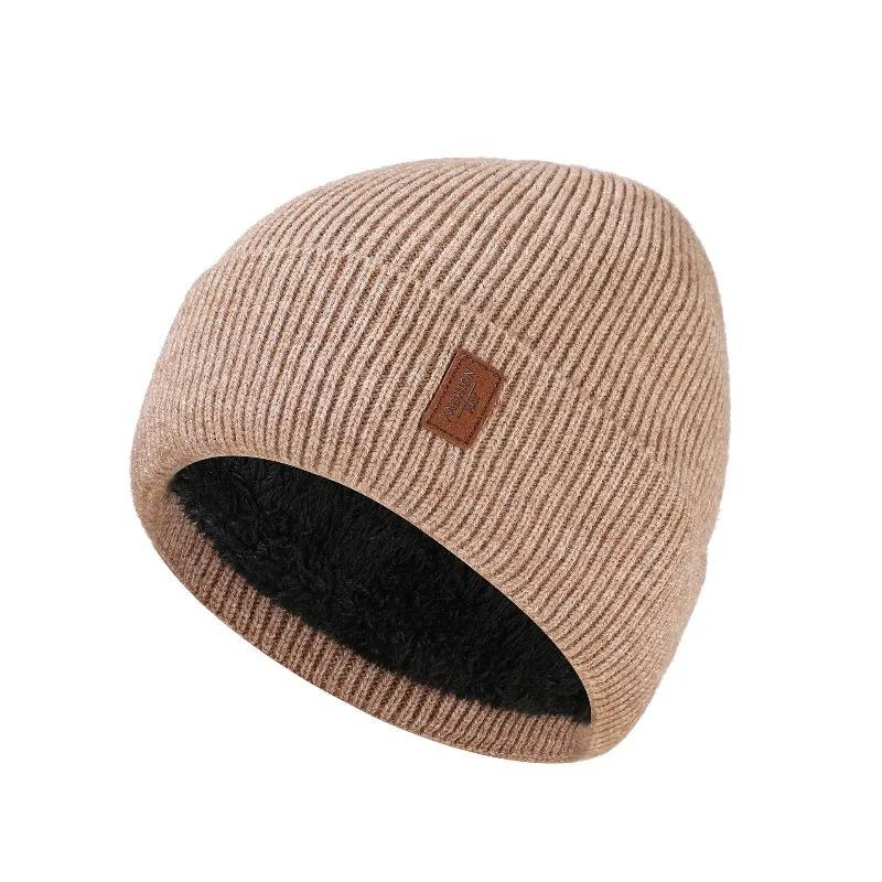 New Unisex Winter Hat Add Fleece Warm Cap Stylish Soft Beanie Hat For Men Women Outdoor Thicken Ski Sports Knitted Hat