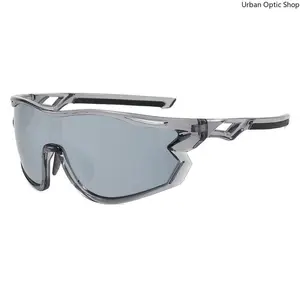 Men's Shield-Style Photochromic Polarized Cycling Sunglasses - UV400, Windproof, Lightweight, Aviation, Silver Shades with Funky, Romantic, Glamorous, Ethnic, Business Appeal