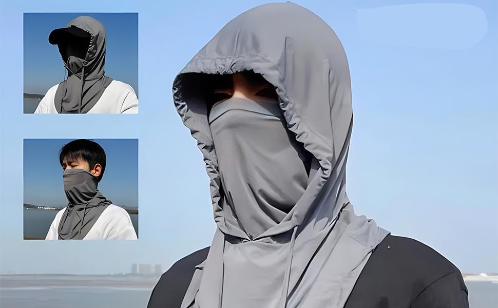 3 Pack Summer Balaclava Sun UV Protection Hood Breathable Full Head Mask Face Cover for Men Women Motorcycle Cycling Fishing