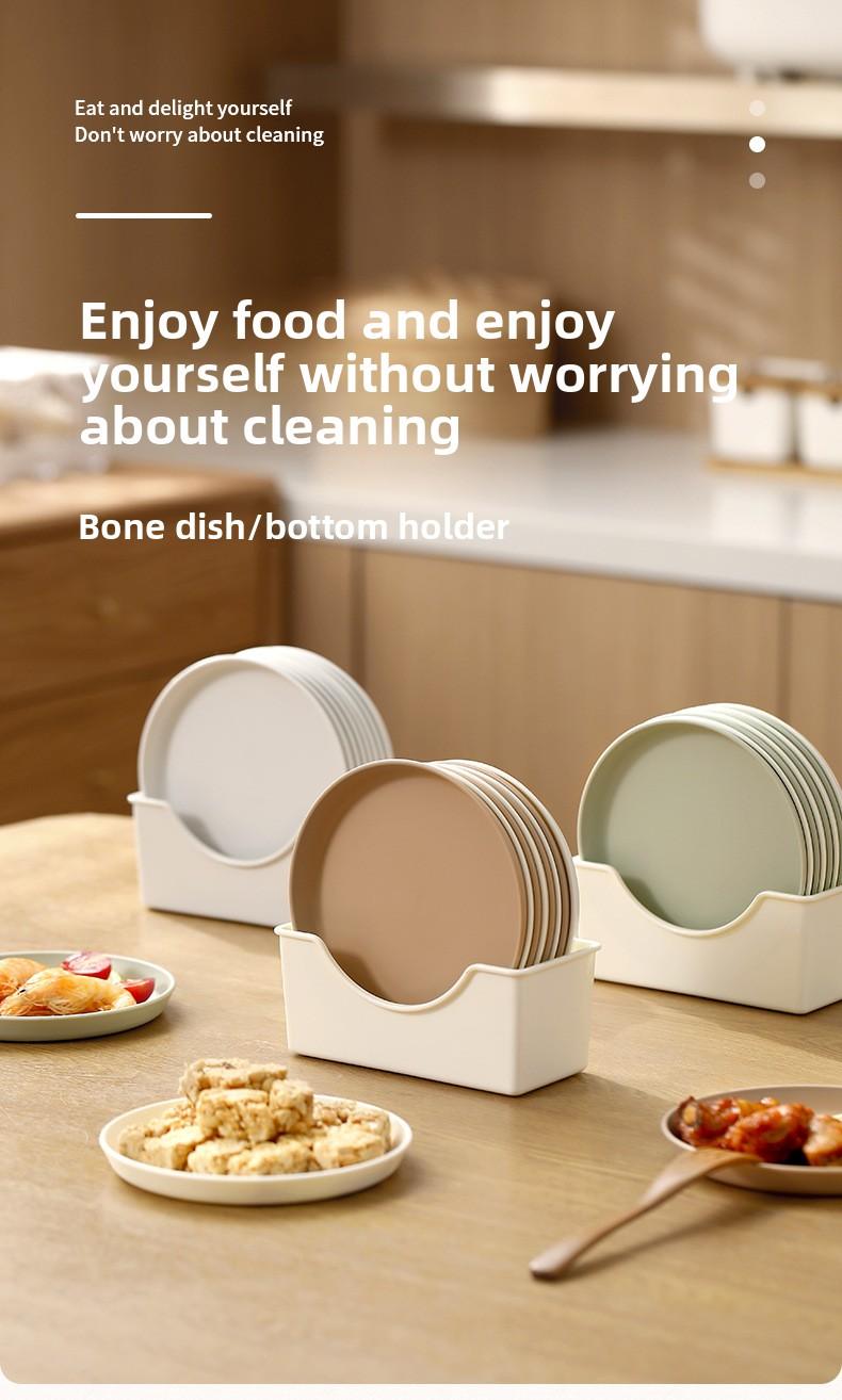 FaSoLa Japanese-style bone dish for home use, a waste dish for bones, plastic snack tray