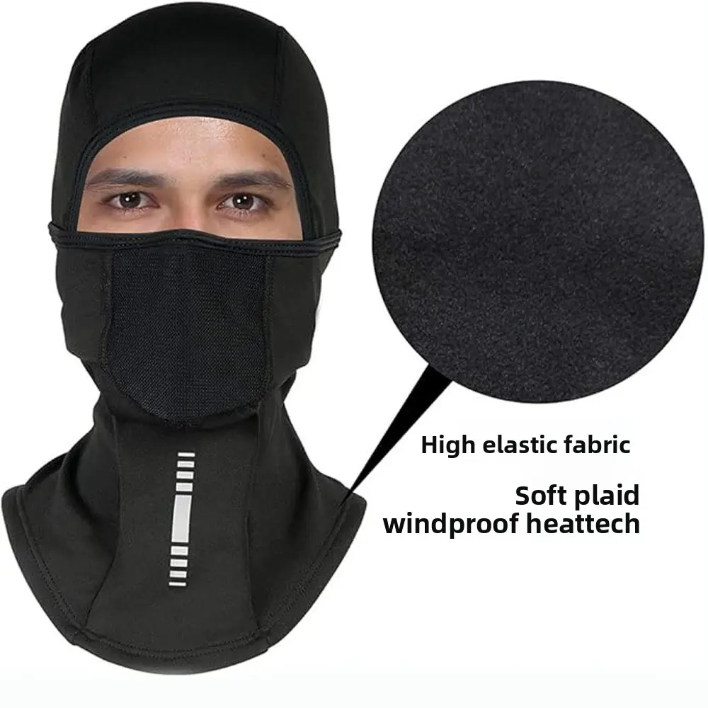 Autumn and winter cold and warm ski mask fleece breathable face protection scarf reflective logo sports cycling headgear