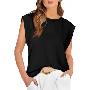 Cap Sleeve Tops for Women Summer Top Basic Tee Shirts Business Casual Tank Loose Fit 2026 Fashion