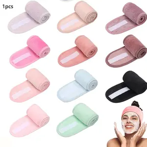 Double Layer Magic Tape Headband, Beauty Hair Tie for Postpartum, Face Cleaning, Makeup, Travel, Yoga, Suitable for All Skin Types