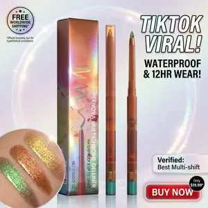 Supernova Multichrome Gelliner 0.3g • Waterproof Long-Lasting Chameleon Gel Eye Liner Pencil • Shimmering Metallic Color-Shifting High-Pigment Eye Makeup Glitter Eyeshadow Pen for Festivals Parties